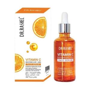 Dr Rashel Vitamin C Face Serum 50ml – Brightening & Hydrating Facial Serum with Vitamin C, Hyaluronic Acid & Vitamin E for Dull Looking Skin, Smooth Radiant Complexion, Daily Skin Care