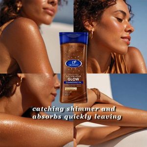 Dr Davey Golden Hour Glow Shimmering Oil 200ml – Luminous Body Oil with Cocoa Butter & Vanilla, Hydrating Moisturizer, Radiant Golden Shimmer, Soft Smooth Skin, Lightweight Non-Greasy Daily Body Care!