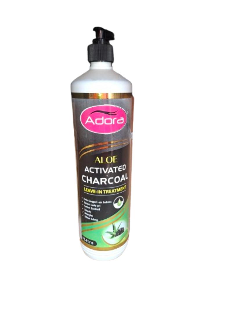 Adora Aloe & activated Charcoal Leave-in Treatment- Antidandruff & detoxifying