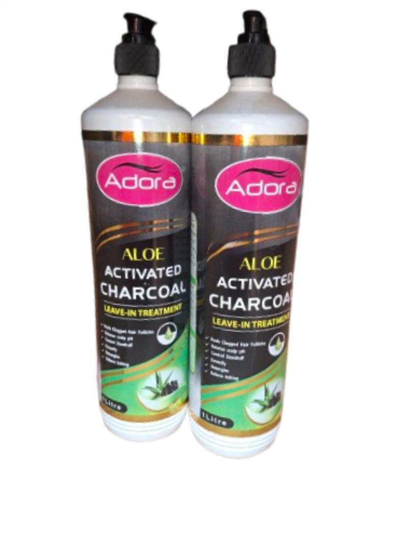 Adora Aloe & activated Charcoal Leave-in Treatment- Antidandruff & detoxifying