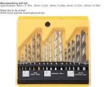16PCS Mixed Drill Bit Set Combo HSS Twist Masonry Wood Working Drilling Bits Set 2mm-10mm Multi Purpose Drill Bits Kit for Metal Concrete Wood Plastic Drilling Power Tool Accessories Home Hardware Set