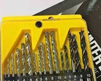 16PCS Mixed Drill Bit Set Combo HSS Twist Masonry Wood Working Drilling Bits Set 2mm-10mm Multi Purpose Drill Bits Kit for Metal Concrete Wood Plastic Drilling Power Tool Accessories Home Hardware Set