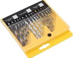 16PCS Mixed Drill Bit Set Combo HSS Twist Masonry Wood Working Drilling Bits Set 2mm-10mm Multi Purpose Drill Bits Kit for Metal Concrete Wood Plastic Drilling Power Tool Accessories Home Hardware Set