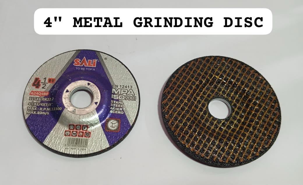 SALI 4.5 Inch Heavy Duty Metal Grinding Disc 115x6x22.2mm A24Q4BF Depressed Center Abrasive Wheel for Angle Grinder Structural Steel Cast Iron Weld Shaving and Heavy Rust Removal Pack 115mm