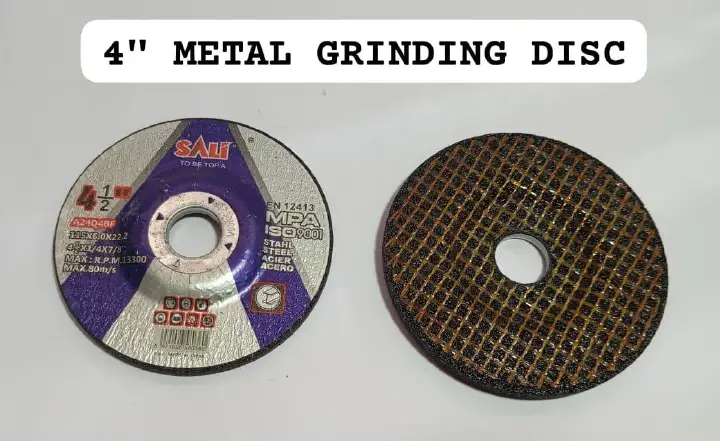 SALI 4.5 Inch Heavy Duty Metal Grinding Disc 115x6x22.2mm A24Q4BF Depressed Center Abrasive Wheel for Angle Grinder Structural Steel Cast Iron Weld Shaving and Heavy Rust Removal Pack 115mm