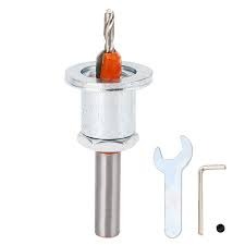 Adjustable Woodworking Countersink Drill Bit with Depth Stop Collar 2.8x8mm 3x8mm Pilot Hole Screw Drill Bit Set Carbon Steel Core Carpenter Furniture Tapered Boring Reamer Power Tool Accessories
