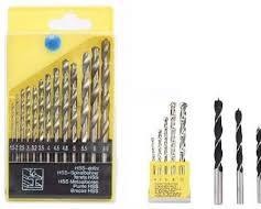 16PCS Mixed Drill Bit Set Combo HSS Twist Masonry Wood Working Drilling Bits Set 2mm-10mm Multi Purpose Drill Bits Kit for Metal Concrete Wood Plastic Drilling Power Tool Accessories Home Hardware Set