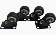 4Pcs 2 Inch Swivel Caster Wheels Heavy Duty Furniture Castors Set No Brake 360 Degree Plate Rolling Trolley Castor Wheel Mute Shovel Knife Shovel for Office Chair Table Desk Cabinet Cart Moving Rubber