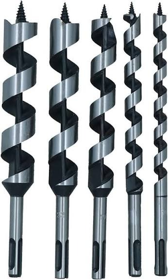 Mykin Power 2Pcs Wood Auger Drill Bit Set 20x250mm 25x250mm Heavy Duty High Carbon Steel Hex Shank Deep Hole Bored Spiral Twist Drills Carpenter Joiner Timber Woodworking Power Tool Accessories Pack.