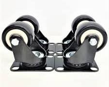 4Pcs 2 Inch Swivel Caster Wheels Heavy Duty Furniture Castors Set No Brake 360 Degree Plate Rolling Trolley Castor Wheel Mute Shovel Knife Shovel for Office Chair Table Desk Cabinet Cart Moving Rubber