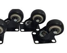 4Pcs 2 Inch Swivel Caster Wheels Heavy Duty Furniture Castors Set No Brake 360 Degree Plate Rolling Trolley Castor Wheel Mute Shovel Knife Shovel for Office Chair Table Desk Cabinet Cart Moving Rubber