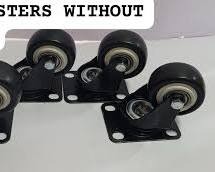 4Pcs 2 Inch Swivel Caster Wheels Heavy Duty Furniture Castors Set No Brake 360 Degree Plate Rolling Trolley Castor Wheel Mute Shovel Knife Shovel for Office Chair Table Desk Cabinet Cart Moving Rubber