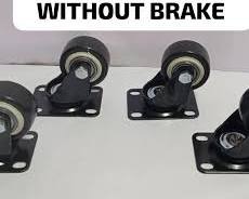 4Pcs 2 Inch Swivel Caster Wheels Heavy Duty Furniture Castors Set No Brake 360 Degree Plate Rolling Trolley Castor Wheel Mute Shovel Knife Shovel for Office Chair Table Desk Cabinet Cart Moving Rubber