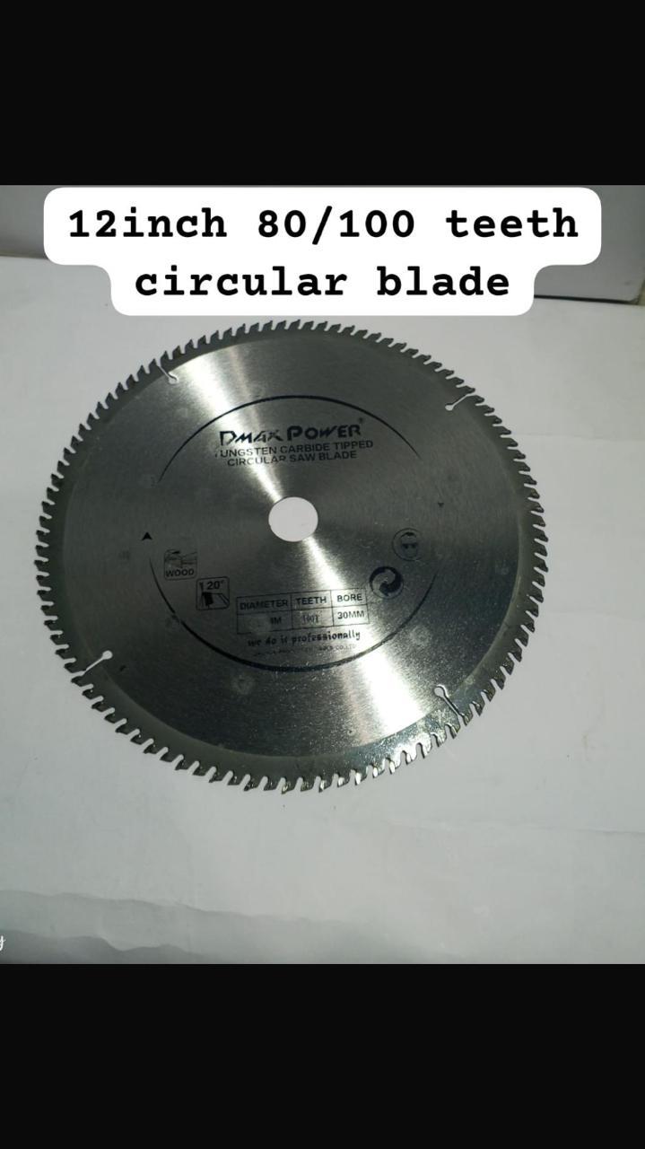 Dmax Power12 Inch TCT Circular Saw Blade 300mm 80T 100T Tungsten Carbide Tipped Wood Cutting DiscTable Saw Blade Miter Cutting Disc Wheel 30mm Bore Heavy Duty Power Tool Accessories Replacement Hardwa