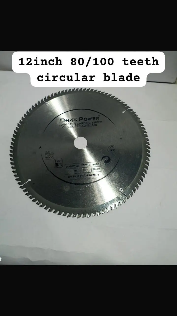 Dmax Power12 Inch TCT Circular Saw Blade 300mm 80T 100T Tungsten Carbide Tipped Wood Cutting DiscTable Saw Blade Miter Cutting Disc Wheel 30mm Bore Heavy Duty Power Tool Accessories Replacement Hardwa