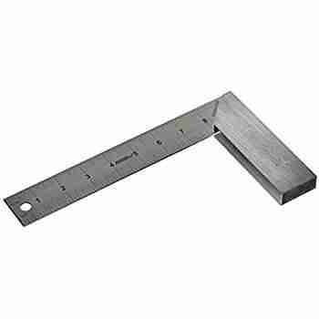 8 Inch Try Square L-Shape Right Angle Ruler Heavy Duty Steel Carpenter Square Measuring Scale Tool for Woodworking Carpentry Engineering Precision Construction Framing Layout Tools Dual Unit Marking.