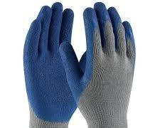1 Pair Heavy Duty Safety Work Gloves Latex Coated Crinkle Diamond Grip Construction Labor Protection Hand Gloves For Gardening Builder Mechanical Warehouses Industrial Repair Non Slip Handling Gear.