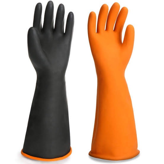 Heavy Duty Chemical Resistant Rubber Gloves Industrial Long Gauntlet Protective Safety Work Gloves For Acid Alkali Oil Handling Cleaning Plumbing Tanker Sewage Blocked Drainage Unblocking Labor Pair.