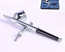 HD-130 Double-Action Airbrush Spray Gun Kit 0.3mm Precision Gravity Feed Fine Art Painting Pen for DIY Craft Model Coloring Cake Decorating Nail Art Makeup Studio Tools Set With Protective Storage Cas