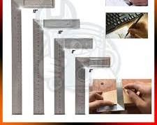 8 Inch Try Square L-Shape Right Angle Ruler Heavy Duty Steel Carpenter Square Measuring Scale Tool for Woodworking Carpentry Engineering Precision Construction Framing Layout Tools Dual Unit Marking.