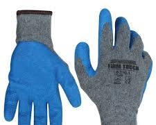 1 Pair Heavy Duty Safety Work Gloves Latex Coated Crinkle Diamond Grip Construction Labor Protection Hand Gloves For Gardening Builder Mechanical Warehouses Industrial Repair Non Slip Handling Gear.