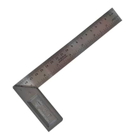 8 Inch Try Square L-Shape Right Angle Ruler Heavy Duty Steel Carpenter Square Measuring Scale Tool for Woodworking Carpentry Engineering Precision Construction Framing Layout Tools Dual Unit Marking.