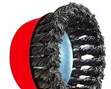 : 4 Inch Twisted Knot Wire Cup Brush M14 Threaded Steel Bowl Wheel for Angle Grinder, Heavy Duty Carbon Steel Knotted Wire Brush for Industrial Rust Paint Corrosion Weld Slag Removal Cleaner Pack.