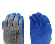 1 Pair Heavy Duty Safety Work Gloves Latex Coated Crinkle Diamond Grip Construction Labor Protection Hand Gloves For Gardening Builder Mechanical Warehouses Industrial Repair Non Slip Handling Gear.