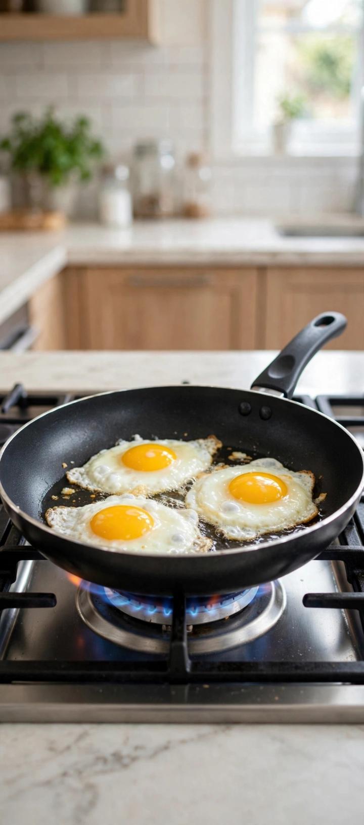 24cm Non-Stick Frying Pan - Heavy Duty With Heat-Resistant Handle For Frying Eggs, Chapati, Meat, Home & Kitchen Use