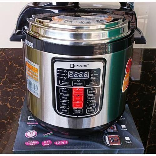 CLEARANCE PRICE ! 6Ltrs  Dessini Electric Pressure Cooker.Dessini Dessini 6L Electric Pressure Cooker - Stainless Steel, 1000W, 5 Safety Features, Non-Stick Inner Pot.Time and Power Saving. 70% faster