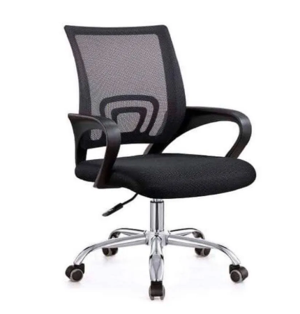ORTHOPEDIC SECRETARIAL OFFICE MESH CHAIR WITH HYDRAULIC LIFT SHOCK - High Quality Fabric & Padded Cushion Swivel Desk Chair