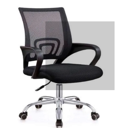 ORTHOPEDIC SECRETARIAL OFFICE MESH CHAIR WITH HYDRAULIC LIFT SHOCK - High Quality Fabric & Padded Cushion Swivel Desk Chair