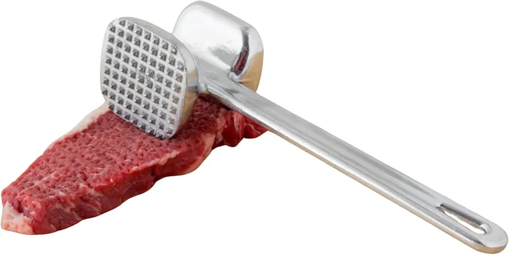 Professional Double Side Meat Hammer Meat Tenderizer Stainless Steel Meat Mallet Pounder for Steak, Beef, Pork, Chicken, Fish