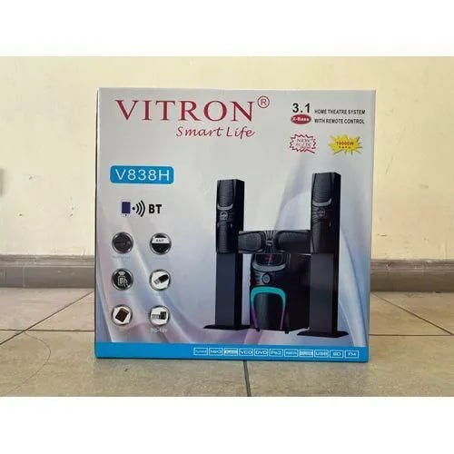 Vitron V838H 3.1CH Hi-Fi 10000W PMPO Woofer Multimedia Home Theatre Speaker System FM Bluetooth Deep Bass Tall Boy subwoofer speaker system
