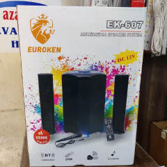 EUROKEN MTUNGI EK-607 2.1CH With 20,000 PMPO MTUNGI Subwoofer Speaker Home Theatre Audio System With Remote Control BLUETOOTH/USB/SD/FM FREE MIC