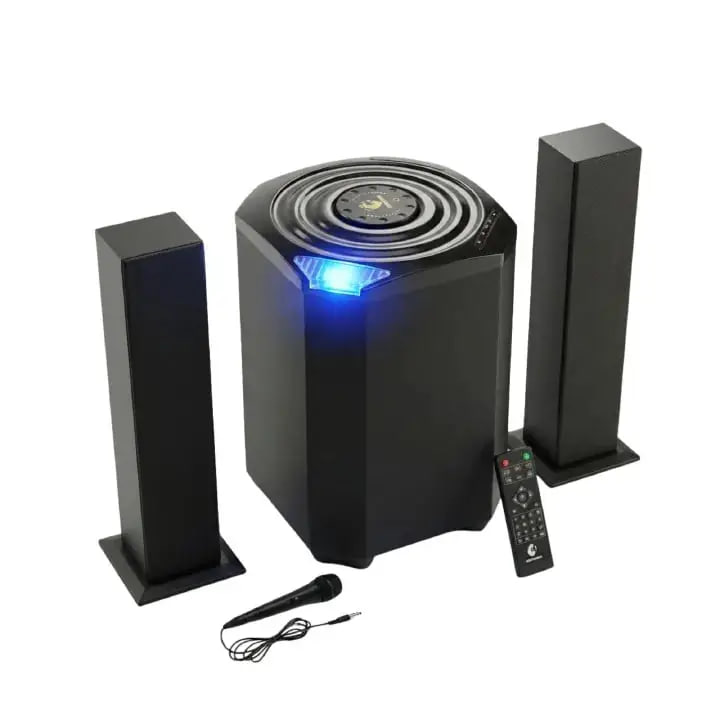 EUROKEN MTUNGI EK-607 2.1CH With 20,000 PMPO MTUNGI Subwoofer Speaker Home Theatre Audio System With Remote Control BLUETOOTH/USB/SD/FM FREE MIC