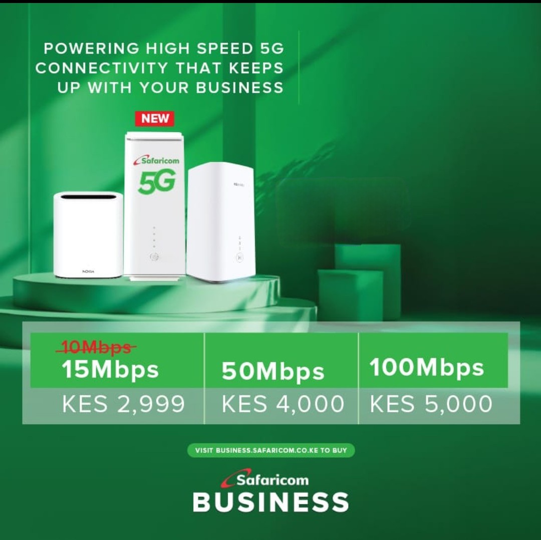 Safaricom 5G WiFi Router Up to 2400 Mbps , WiFi up to 60 Connection Huawei Wireless Indoor Router With UPS Power Bank Get 1 MONTH FOR 2,999 KSH Subscription. Indoor Huawei comes with free powerbank