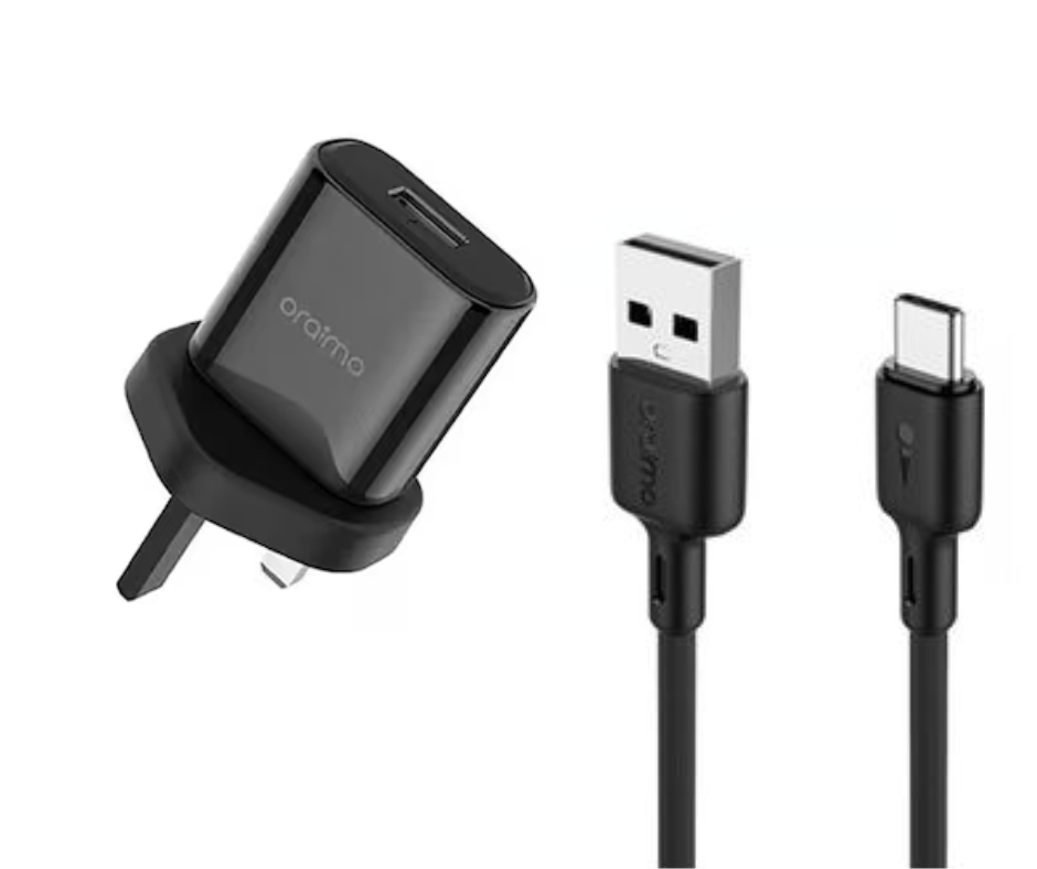 Oraimo PowerMate 101 10W Portable Charger with Type-C Cable – Plug Fast Charging Adapter