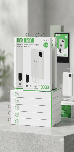 This is the MY Melod 10000mAh Polymer Safe Fast Charging Power Bank (Model: PW024-1).