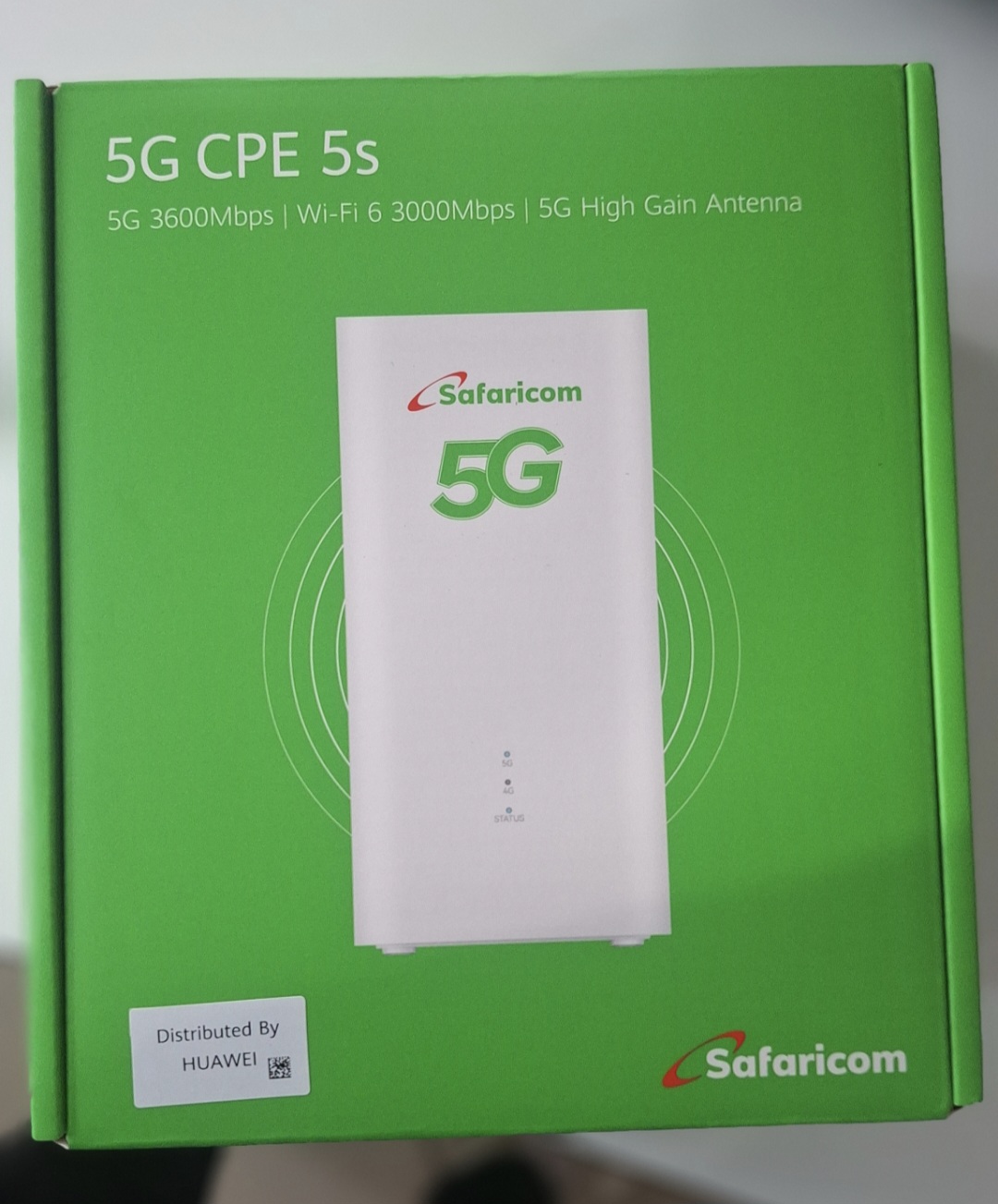 Safaricom 5G WiFi Router Up to 2400 Mbps , WiFi up to 60 Connection Huawei Wireless Indoor Router With UPS Power Bank Get 1 MONTH FOR 2,999 KSH Subscription. Indoor Huawei comes with free powerbank