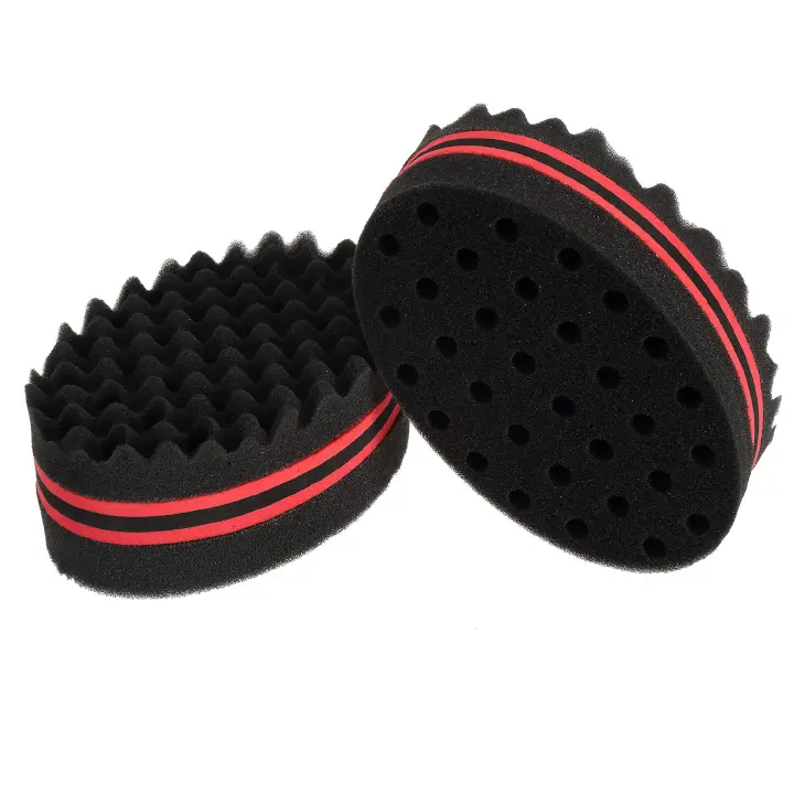 Hair Twist Sponge Brush Double Sided Afro Curl Sponge Barber Styling Tool 360 Wave Curl Coil Brush for Men & Women