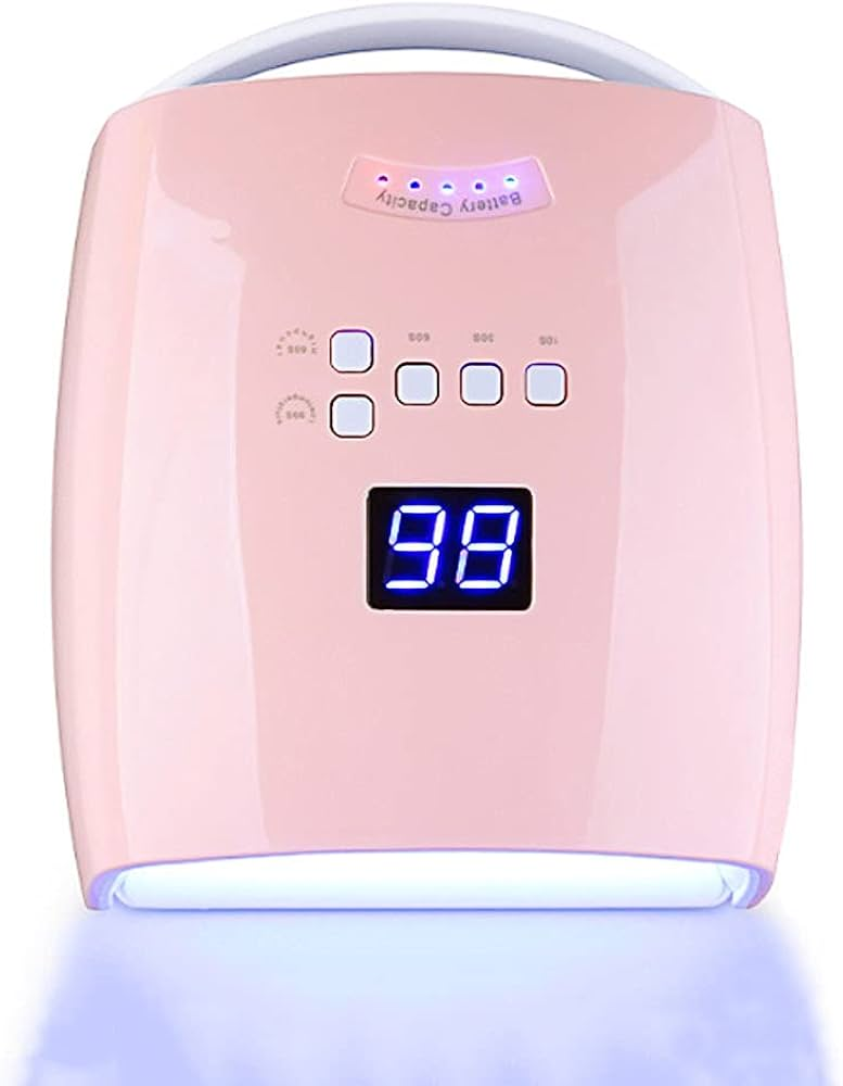 66W Rechargeable nail dryer || UV LED Nail Lamp Curing Light – Rechargeable Cordless Gel Polish Dryer Machine 7800mAh with LCD Display 4 Timer Settings Nail Art Manicure Tool