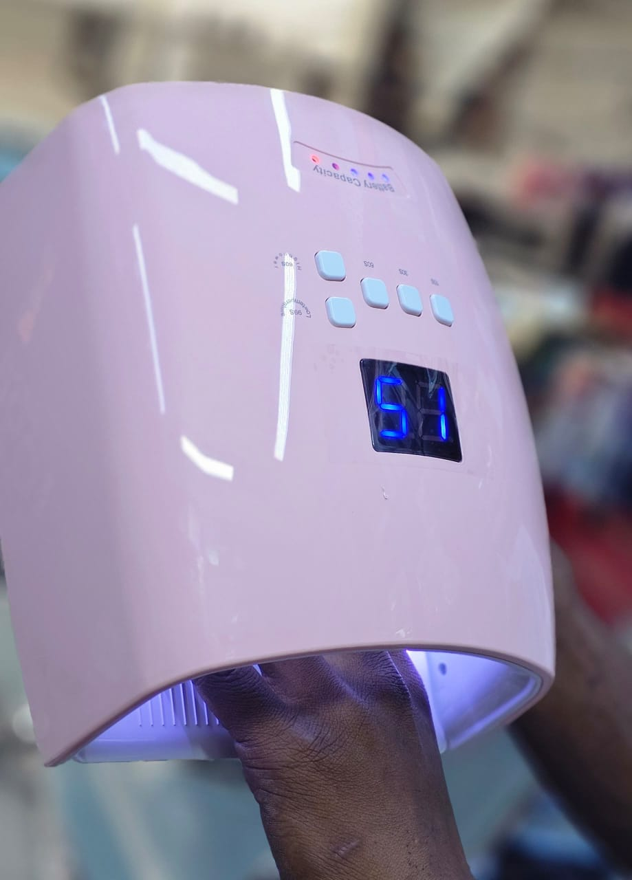 66W Rechargeable nail dryer || UV LED Nail Lamp Curing Light – Rechargeable Cordless Gel Polish Dryer Machine 7800mAh with LCD Display 4 Timer Settings Nail Art Manicure Tool