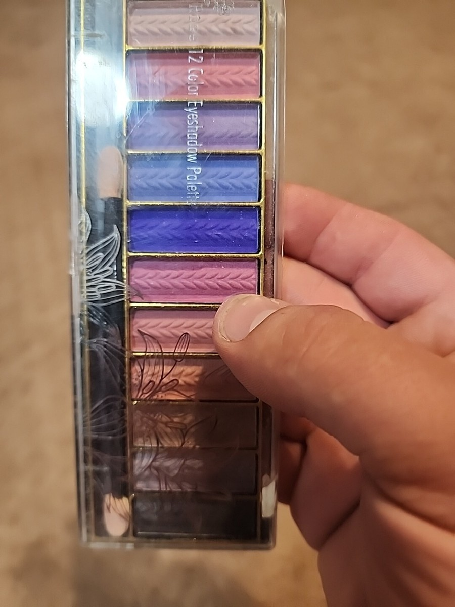 10-Color Shimmer Eyeshadow Palette || High-Pigment Embossed Sheen Eye Shadow Powder Set with Double-Ended Applicator Love Vogue