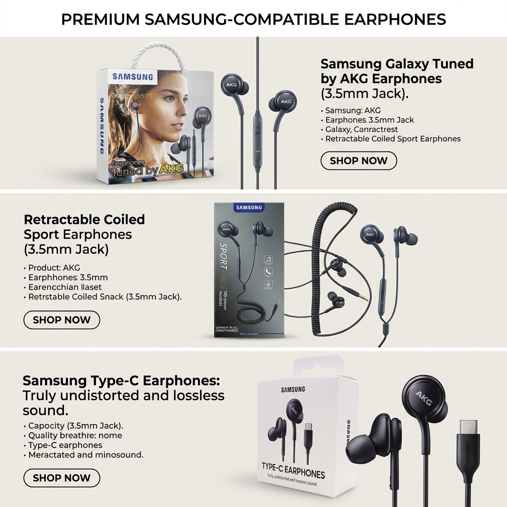 Samsung AKG Wired Earphones | High Quality Wired In-Ear Earphones with Mic And Volume Controls