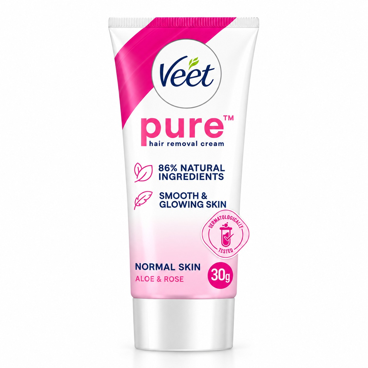 Hair Removal Cream - Veet Pure Hair Removal Cream Organic Aloe Vera & Rose Extracts (30g net)