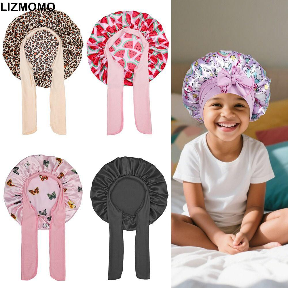 Kids Bonnet | Girls/Baby Satin Sleeping Bonnet with Long Wrap Ties Hair Protection Cap