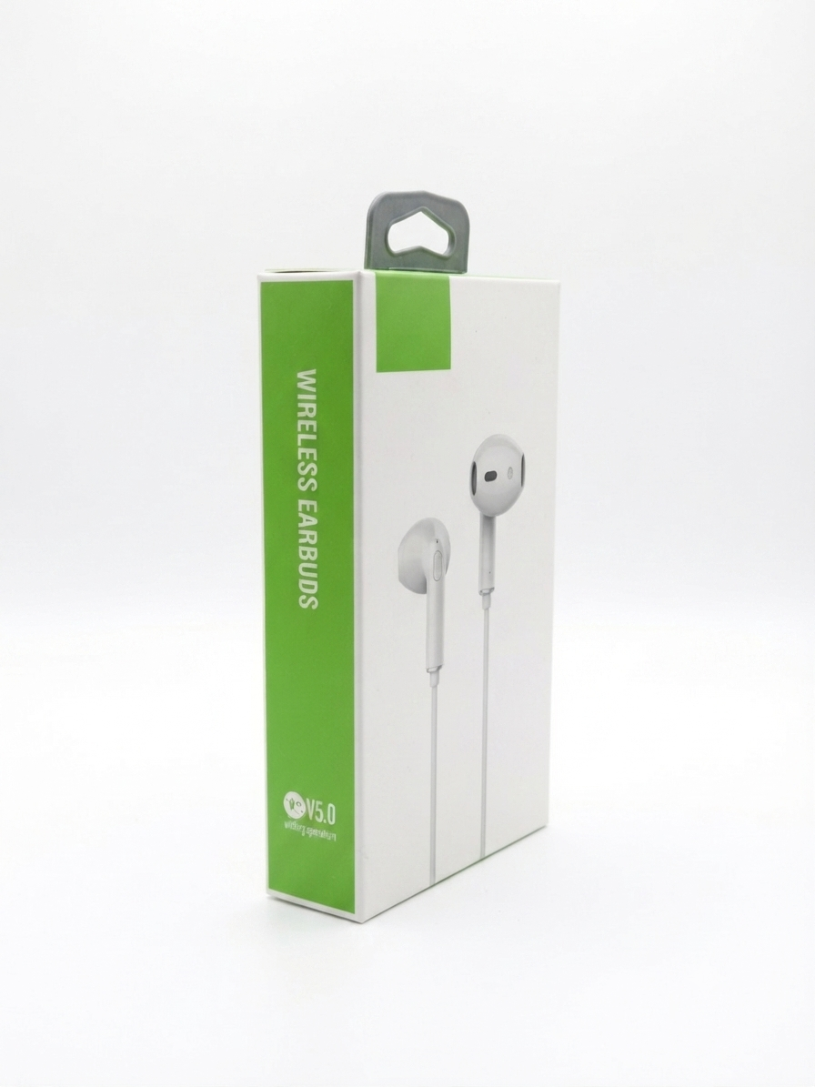PUNEX EU-07 True Wireless Bluetooth Earbuds Extra Bass TWS Earphones with Charging Case for Android & iPhone - White