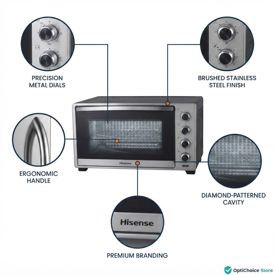 Hisense Toaster Oven 38L/48L/60L – Electric Oven with Convection & Rotisserie