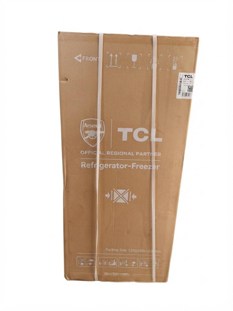 TCL Double Door Refrigerator 138L/168L Energy Saving Fridge Freezer – Fast Cooling, Low Noise, Spacious Storage, Dark Grey